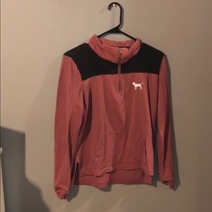VS pink quarter zip